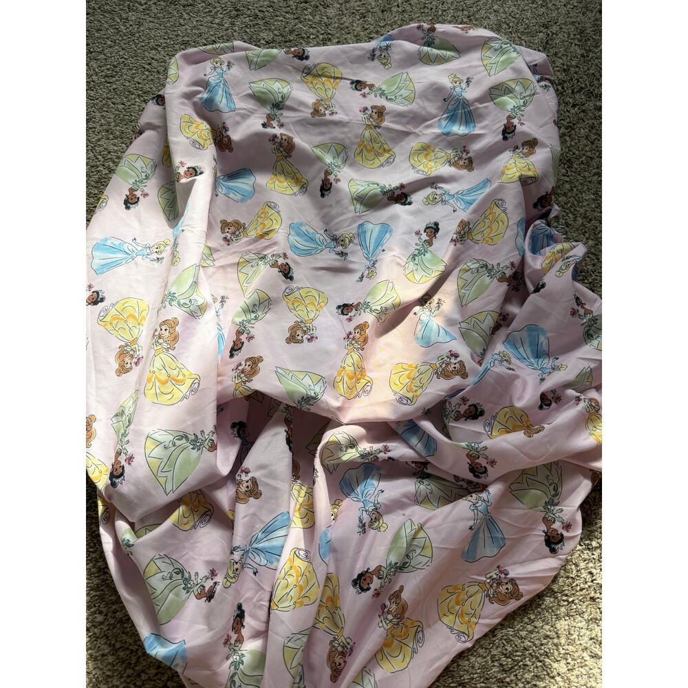 Disney Princesses Lambs & Ivy Fitted Crib Sheet Pink - Belle, Tiana, Cinderella